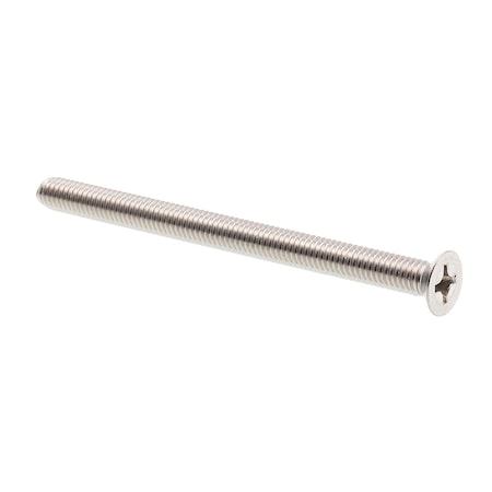 Prime-Line Machine Screw, Metric, Flat Head, Phillip Drive M6-1.0 X 80MM A2-70 Stainless Steel 5PK 9121661
